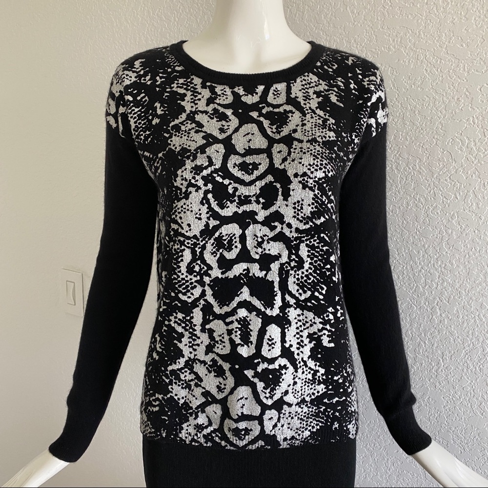 QUOTATION Silver black oversized Cashmere Sweater